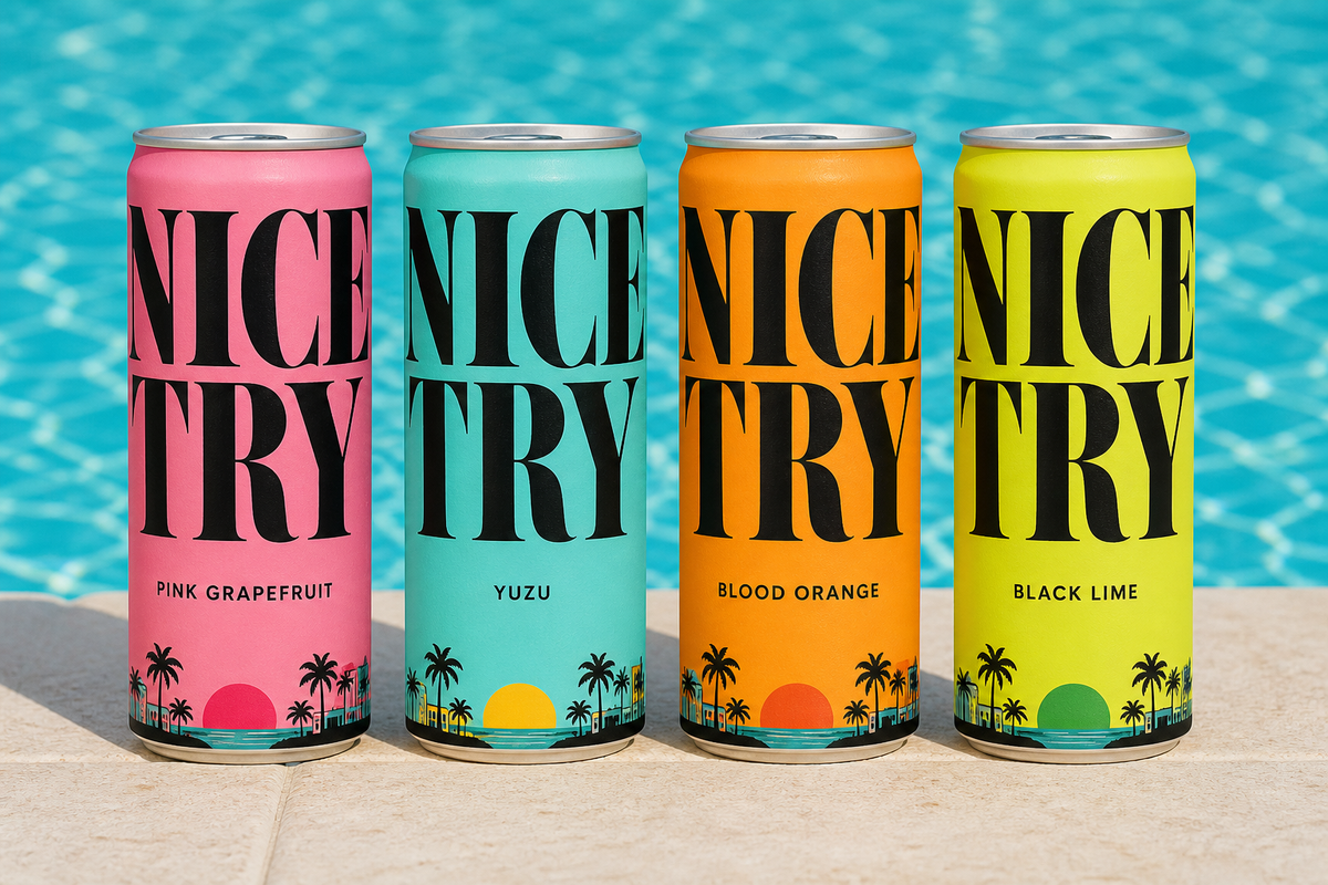 The four, poolside